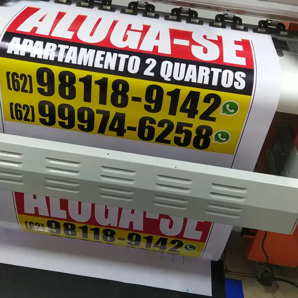 Banner de divulgação de serviços em Goiânia da Flex Mídia CV