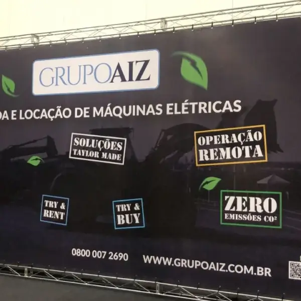 Lona para backdrop em Goiânia da Flex Mídia CV
